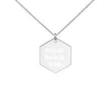 Load image into Gallery viewer, Bibbidi Bobbidi Bride Engraved Hexagon Necklace